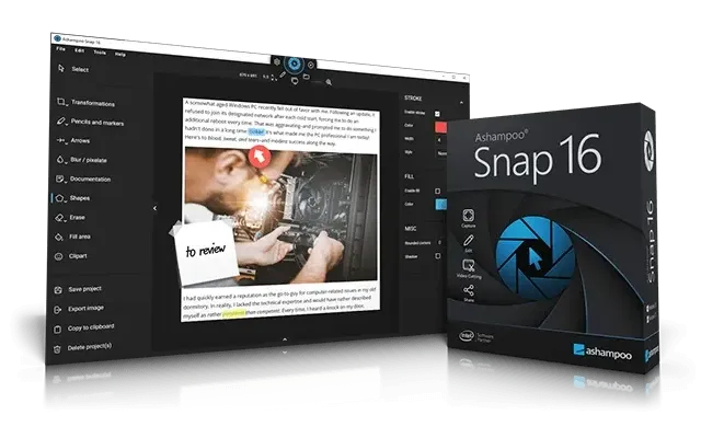 تحميل برنامج تحرير الصور وتصوير سطح المكتب باحترافية عالية Ashampoo® Snap للويندوز